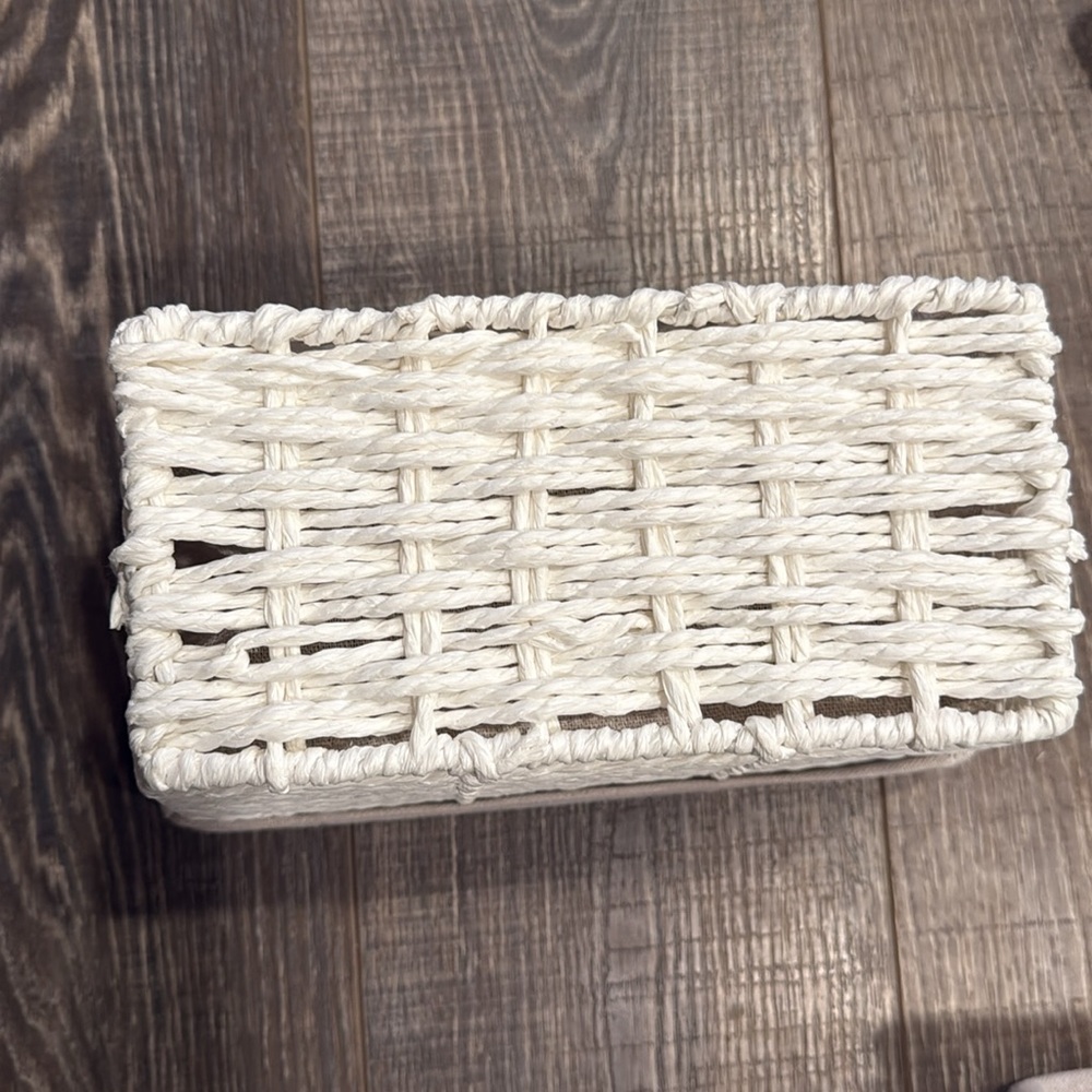 Cream Paper Rope Basket Set - Picture 4 of 10